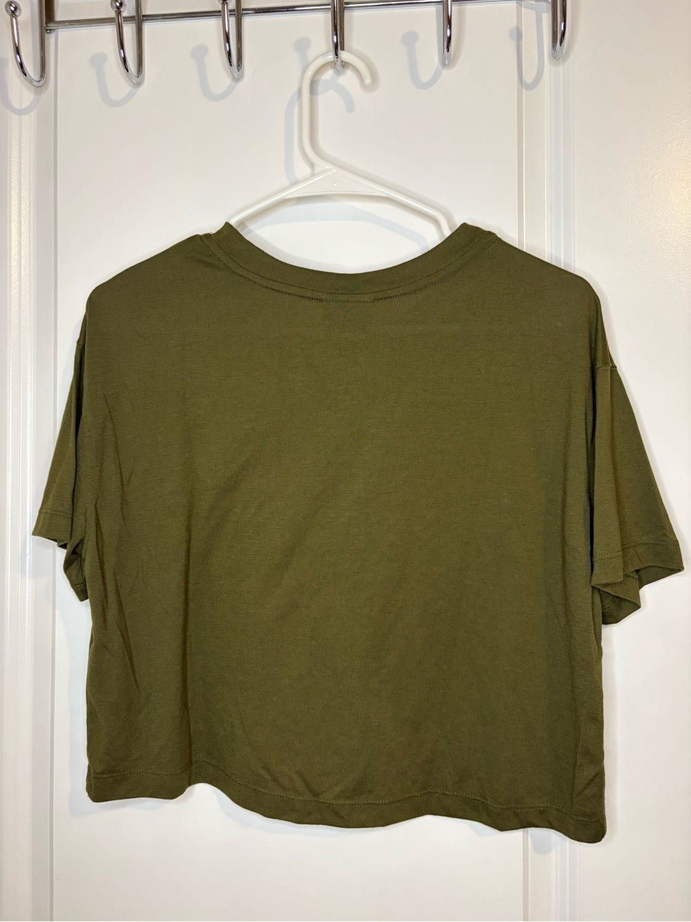 Nike Olive Green Crewneck Tee with White Logo - Picture 2 of 3